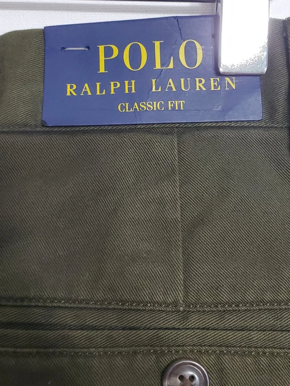 NWT Polo Ralph Lauren 32x30 classic fit straight pants flat front dark green